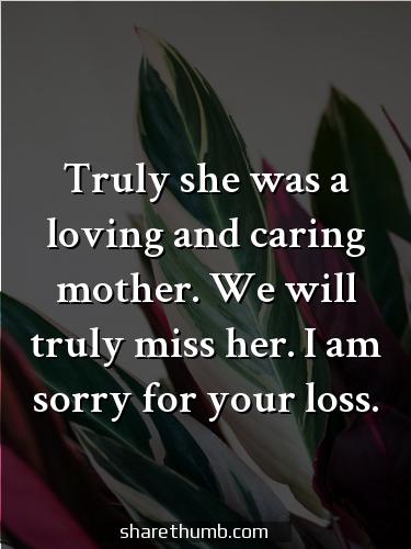 sympathy lines for loss of mother